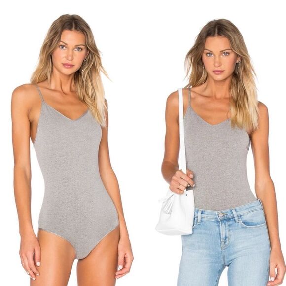 Free People Intimately Heather Grey Scoop Back Seamless Bodysuit Sz XS/S NWOT - Picture 1 of 10